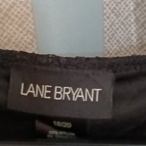 NWT LANEBRYANT beautiful black v-neck embroidered short sleeve blouse Size 18/20